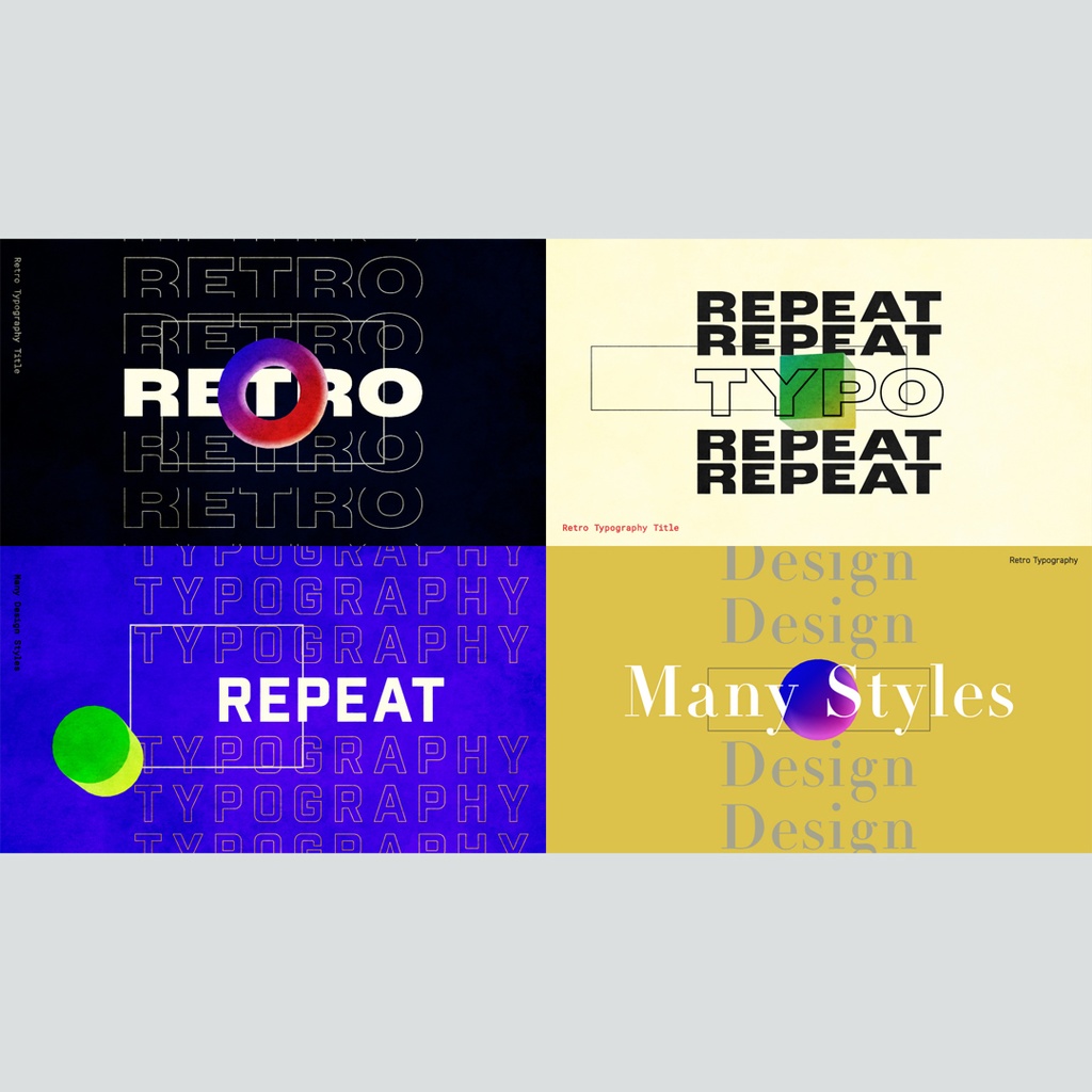 レトロなタイポグラフィのタイトル