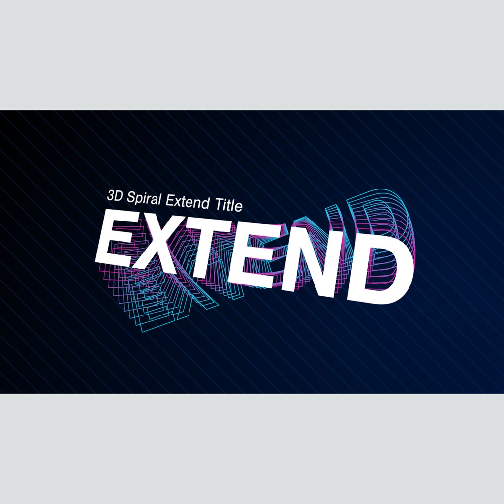 立体螺旋状に伸びるタイトル