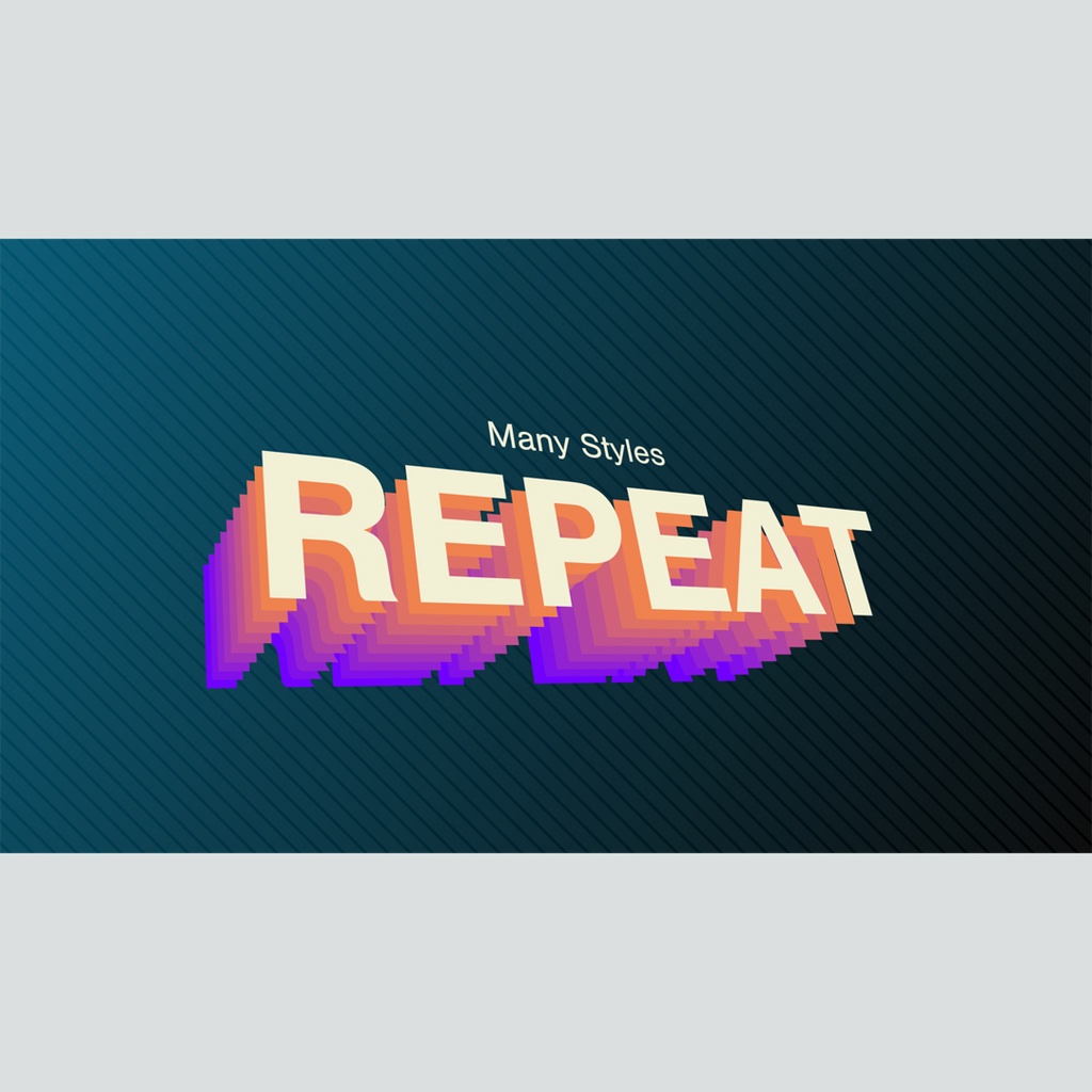 立体螺旋状に伸びるタイトル