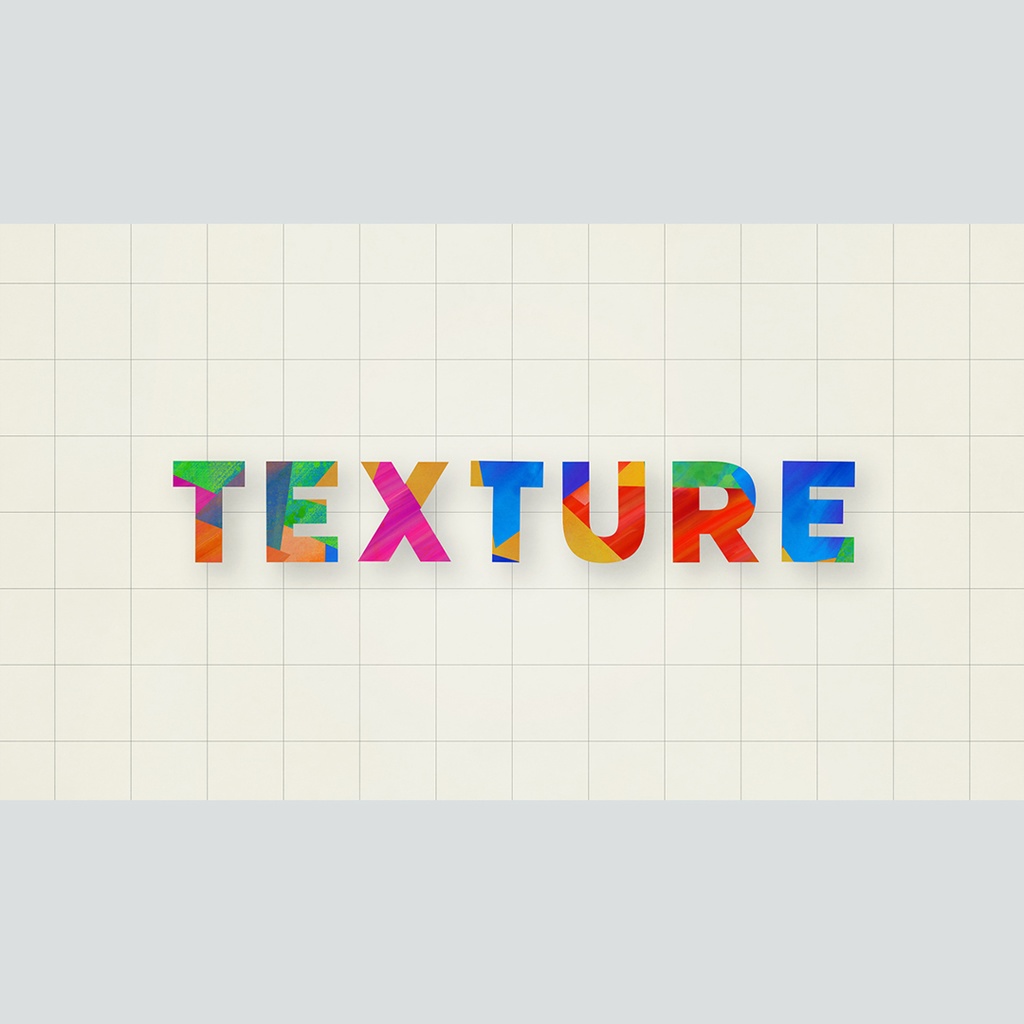 コラージュのカラフルなタイトル