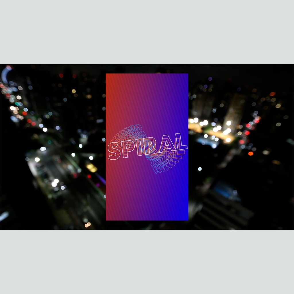 【縦】立体螺旋状に伸びるタイトル