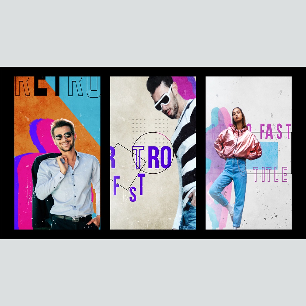 【縦】レトロでリズミカルなタイトル