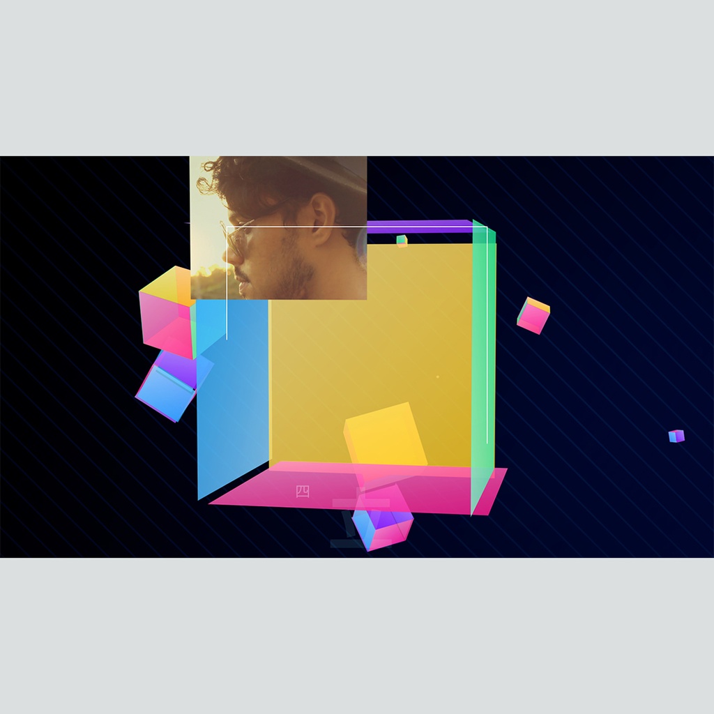 四角が立体交差する画像タイトル