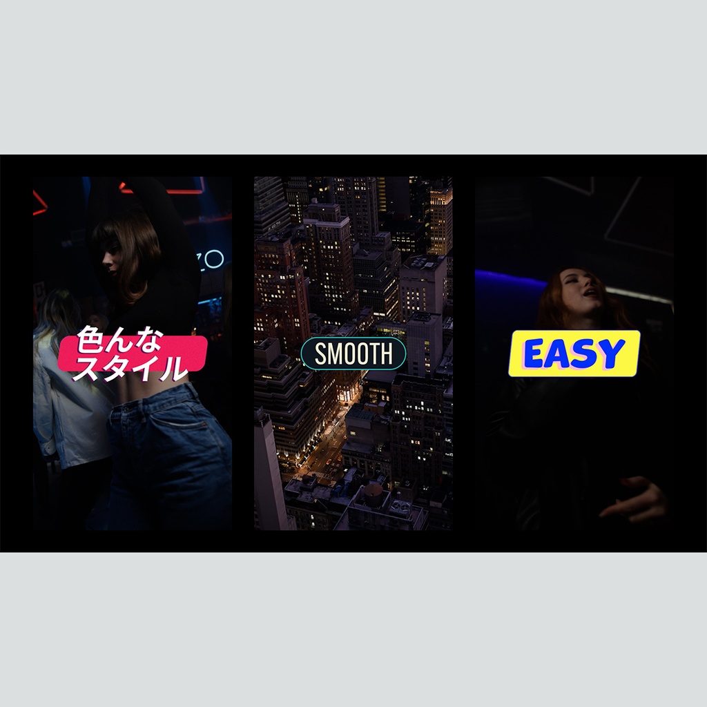 【縦】回転して重なるテロップ