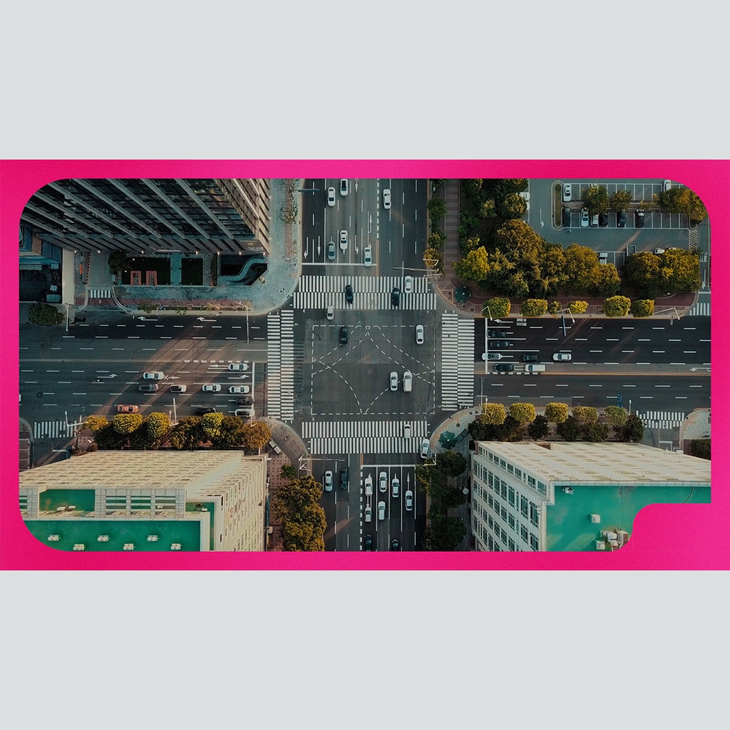 シンプルなテロップ付きフレーム