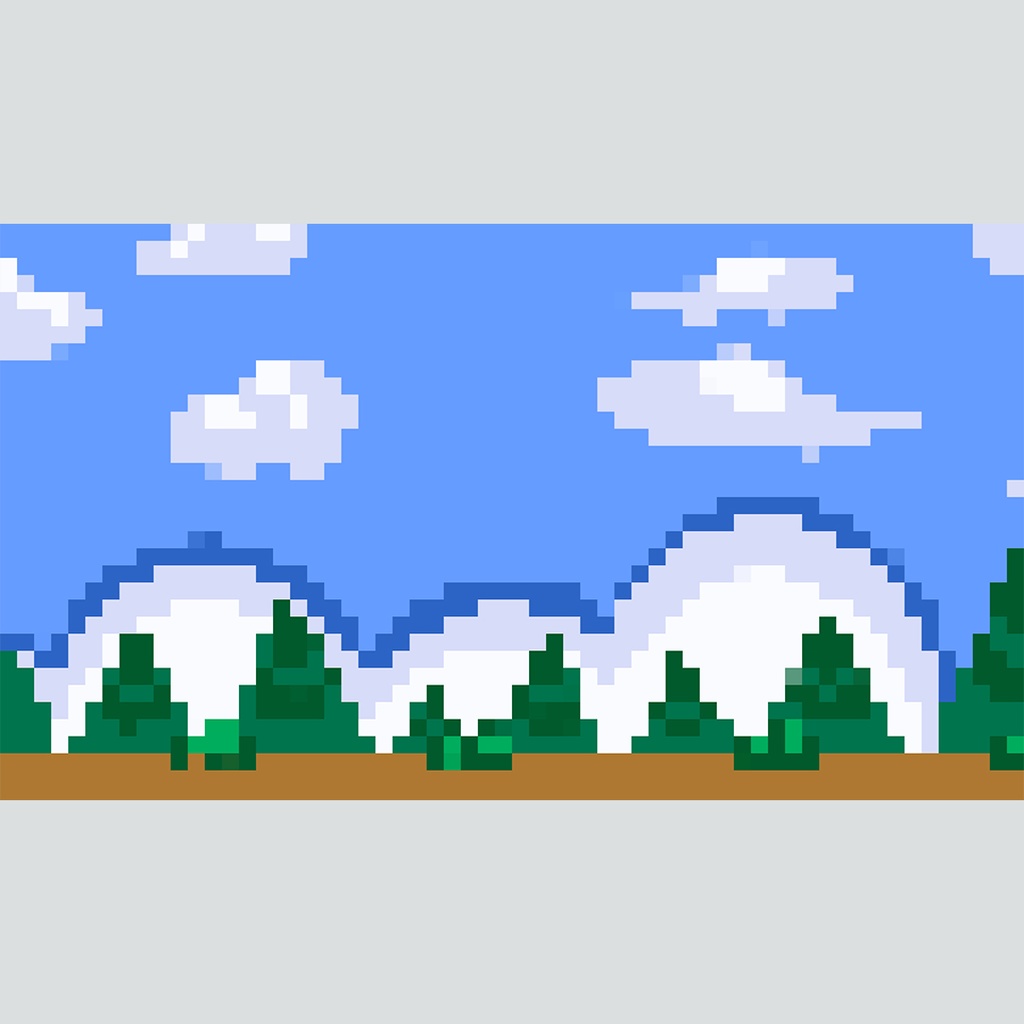 ドット絵のゲーム風背景