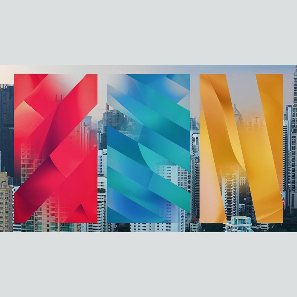 【縦】カラフルなストライプのトランジション