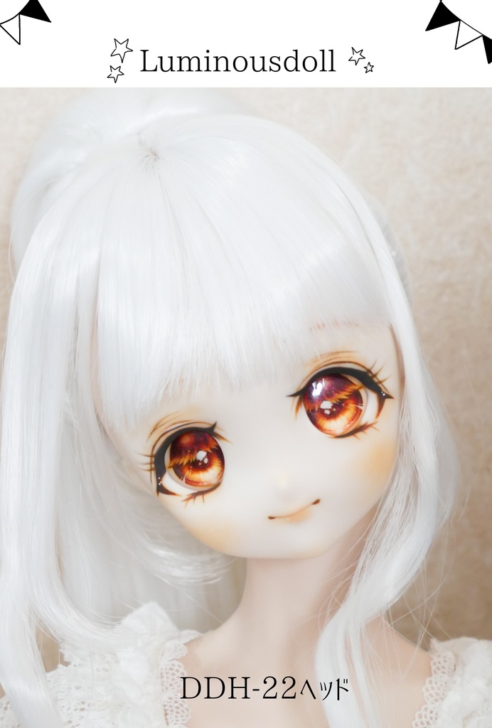 DDH-22 ☆セミホワイト肌☆カスタムヘッド☆LuminousdollヘッドSelene  