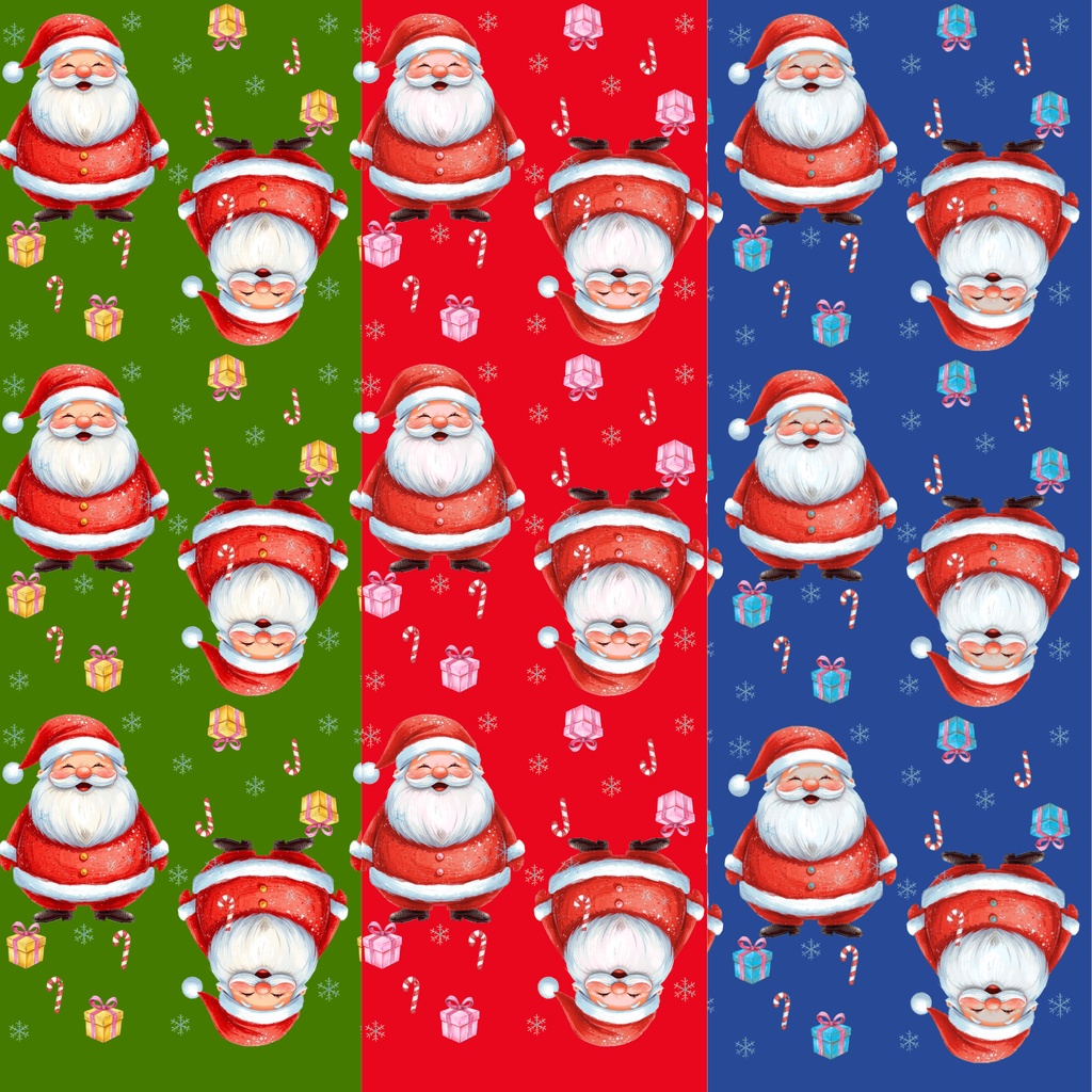 クリスマス、サンタクロース３色