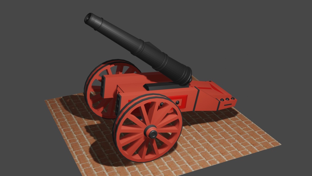 中世の大砲(3Dモデル)