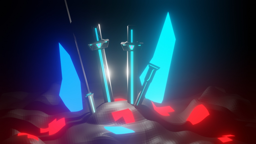 近未来武器三点セット(3Dモデル)