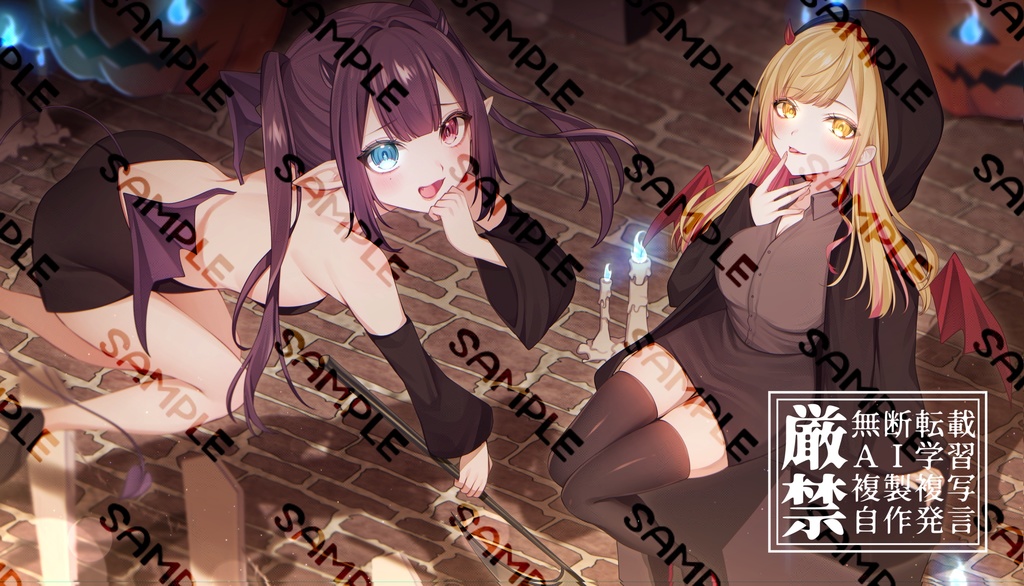 【月宮ぱな×Minq】ハロウィン デスクトップ画像