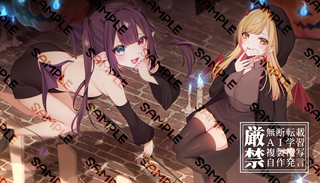 【月宮ぱな×Minq】ハロウィン デスクトップ画像