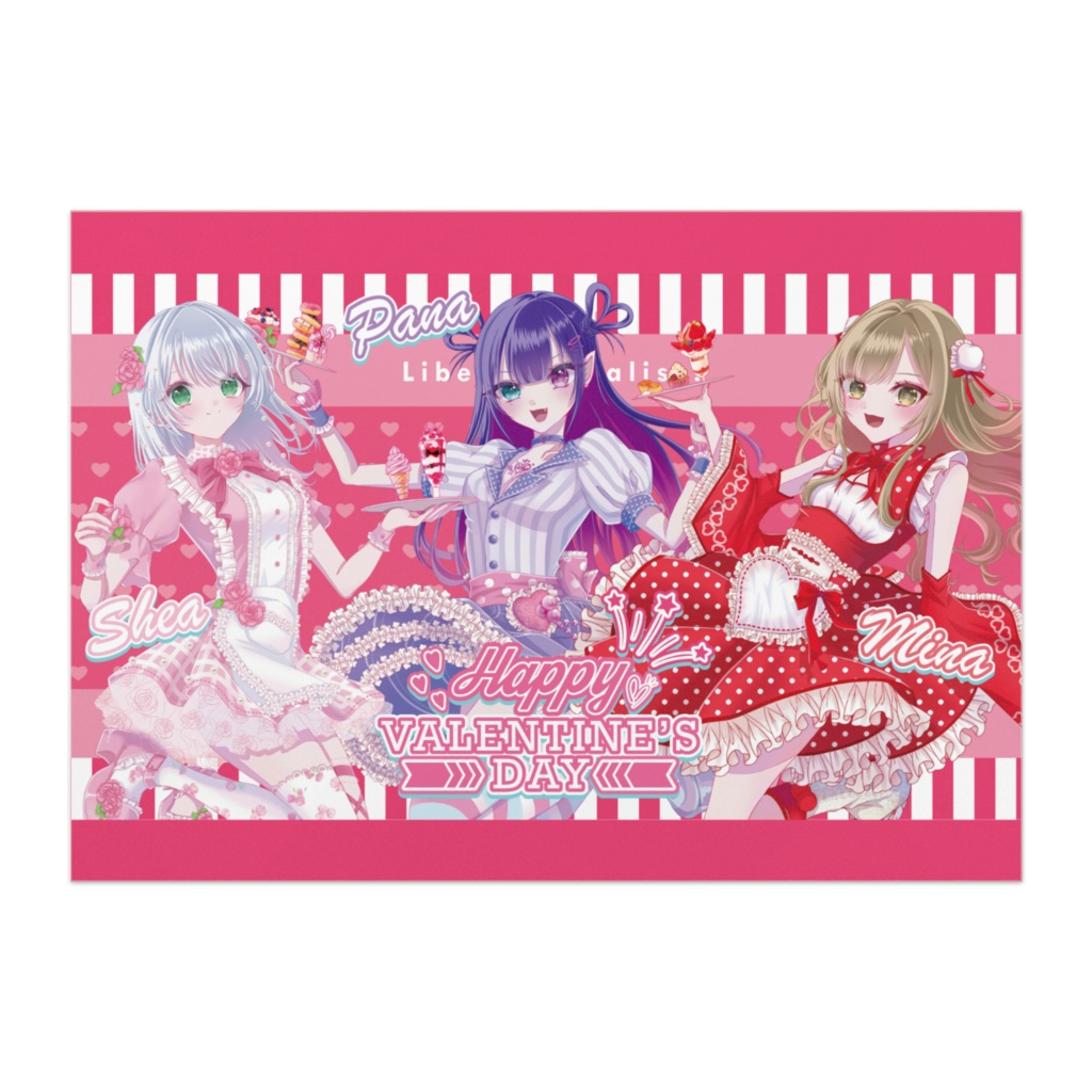 【ポスター】LibertaGirls🎀 Valentine🍫collection2026【Minq/月宮ぱな/シア・オフィーリア】