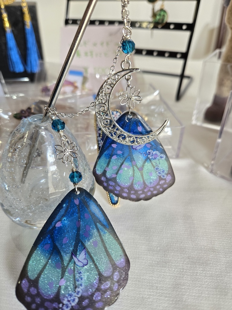 鬼滅の刃　胡蝶しのぶイメージかんざし(ハンドメイド)