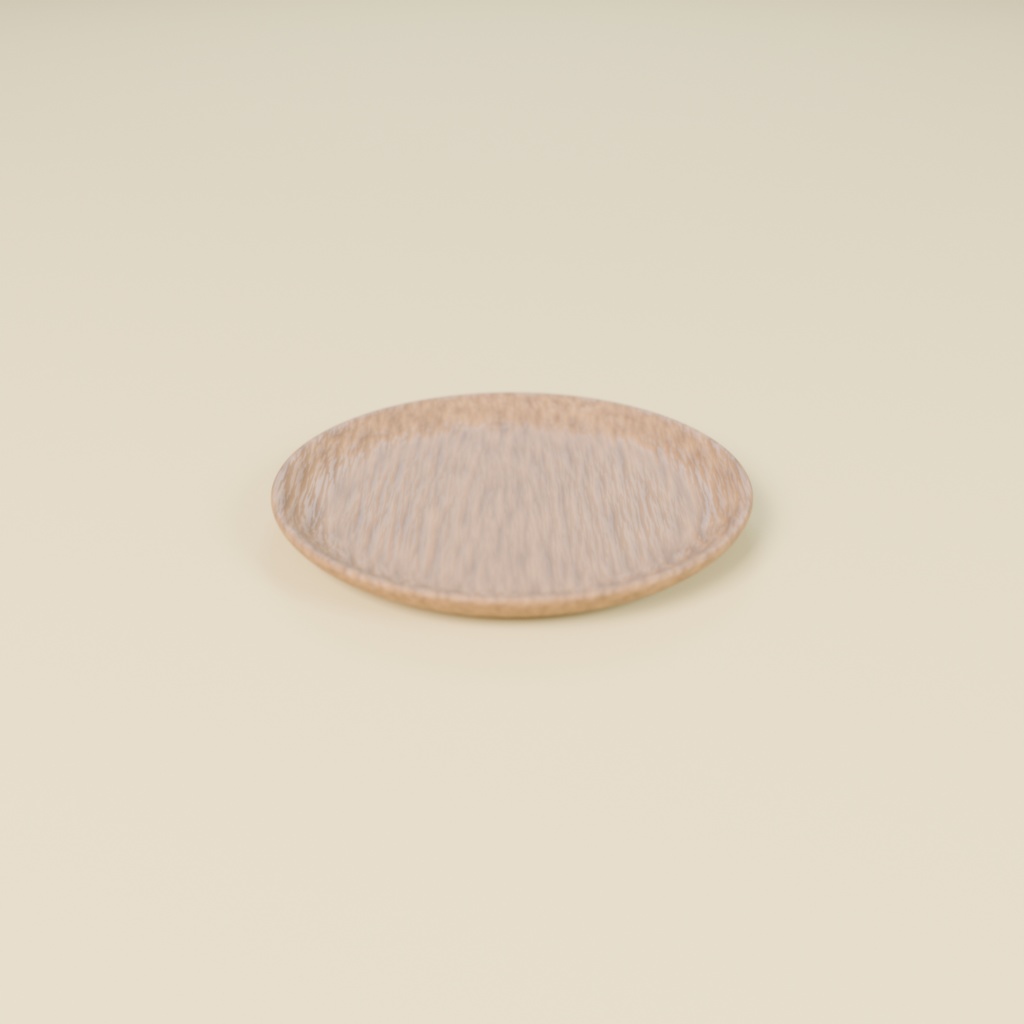 ナチュラルウッドプレート|Wooden Plate - 3Dモデル素材