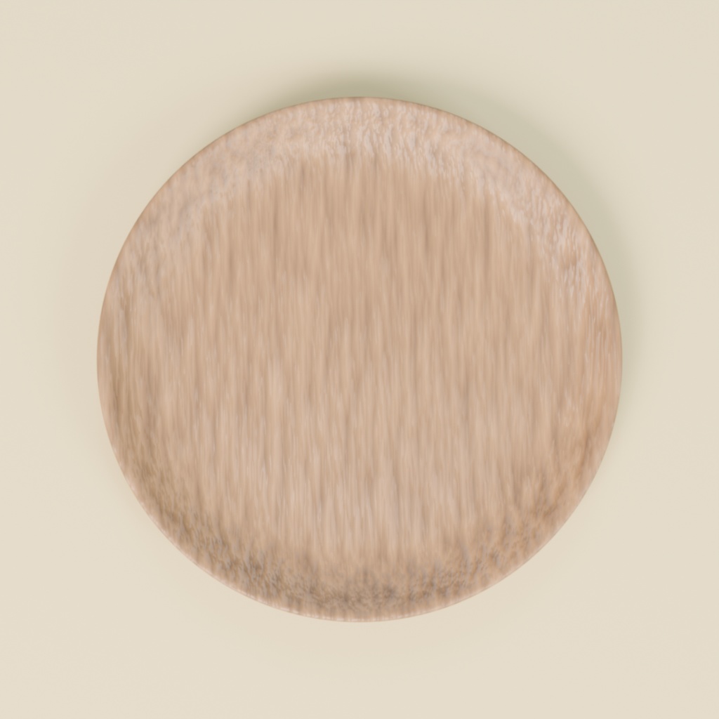 ナチュラルウッドプレート|Wooden Plate - 3Dモデル素材
