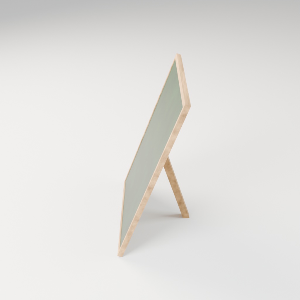 木製フレーム看板|カフェ・雑貨背景に使える3Dモデル素材【ナチュラルライフ小物シリーズ】