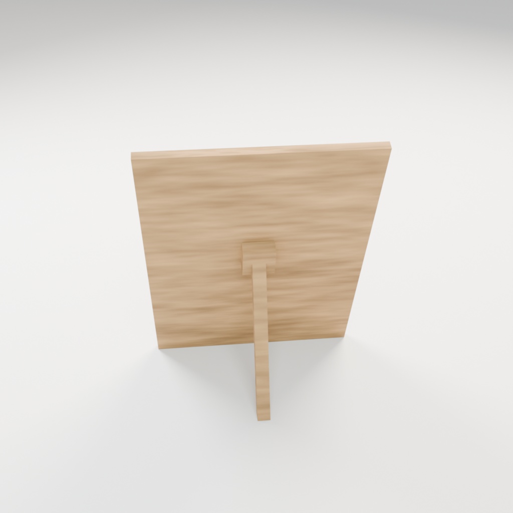 木製フレーム看板|カフェ・雑貨背景に使える3Dモデル素材【ナチュラルライフ小物シリーズ】