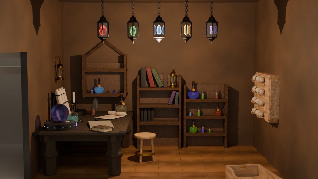 魔導クリスタルランタン(緑)|吊り下げ型 単品モデル