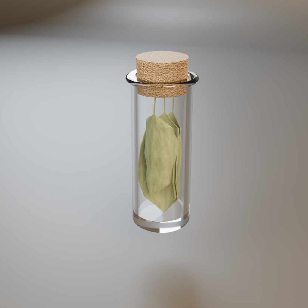 瓶詰薬草セット(乾燥ハーブ3種)|中世ファンタジー素材