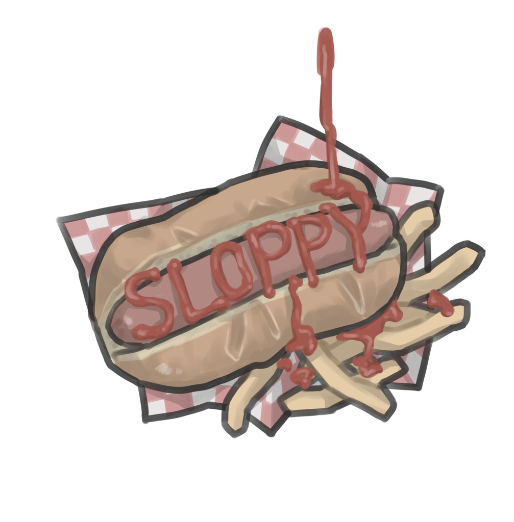 ステッカーシート(comfy food sticker sheet)