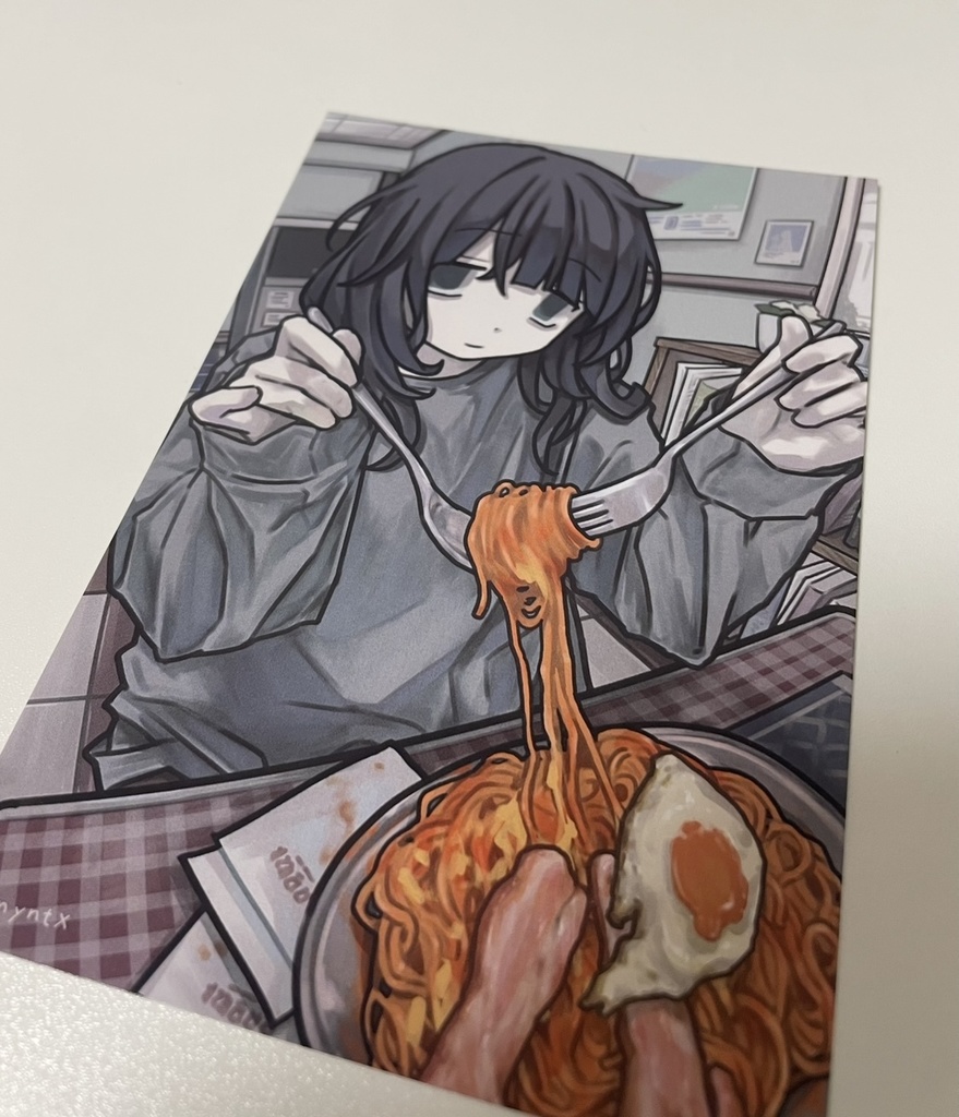ポストカード【スパゲティ】(postcard: spaghetti🍣)