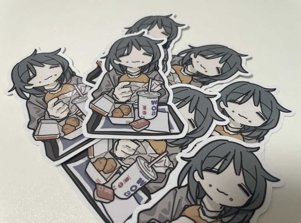 ステッカー ハンバーガー (hamburger sticker)