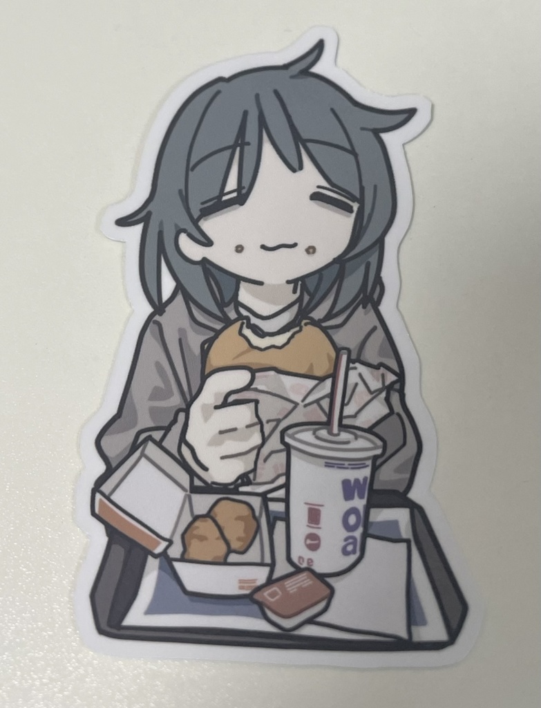 ステッカー ハンバーガー (hamburger sticker)