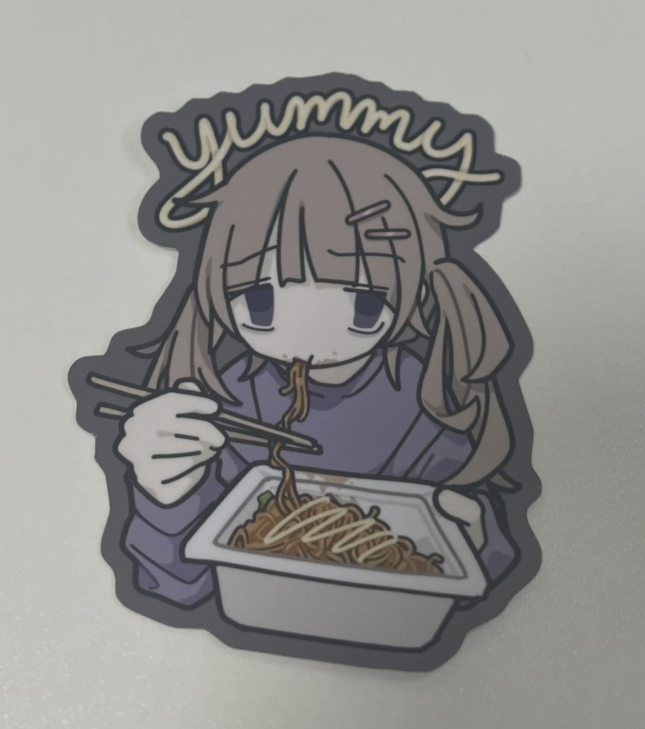 ステッカー 焼きそば (fried noodle sticker)