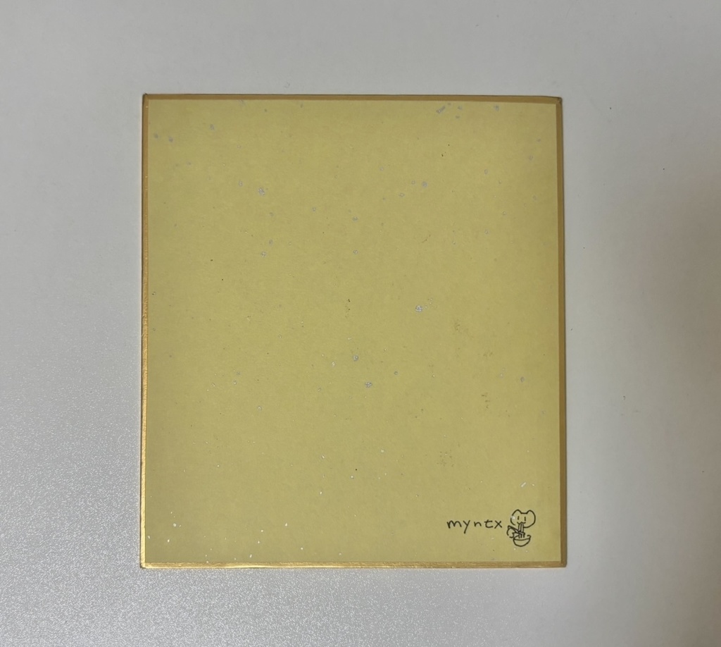 原画 ミニ色紙 Original hand-drawn shikishi board『Tomato Juice』