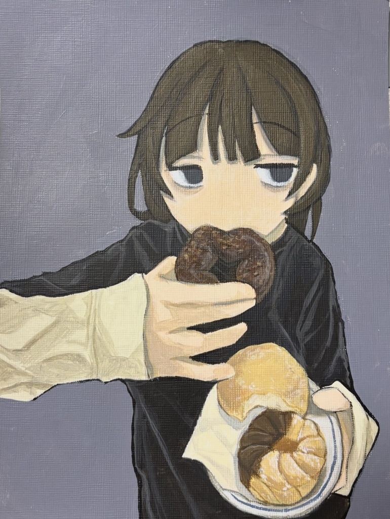 アクリル原画 Original Acrylic Painting "Doughnuts"