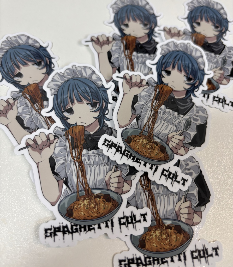 spaghetti cultメイドステッカー(spaghetti cult maid sticker)