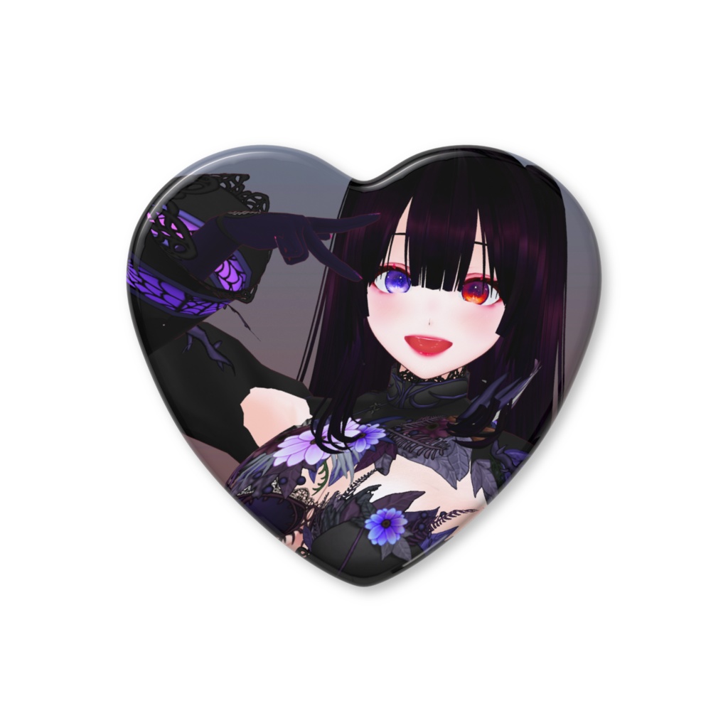 氷羅 ハート缶バッジ