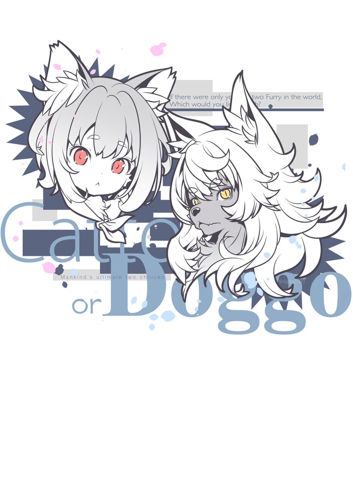 CATTO or DOGGO ブルー