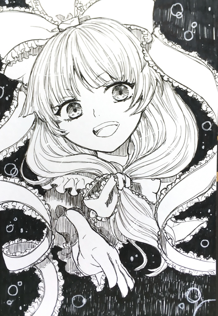 ドローイング原画＊鍵山雛