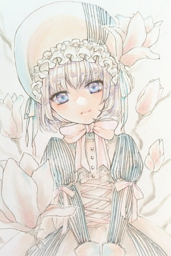 ドローイング原画＊創作【木蓮】