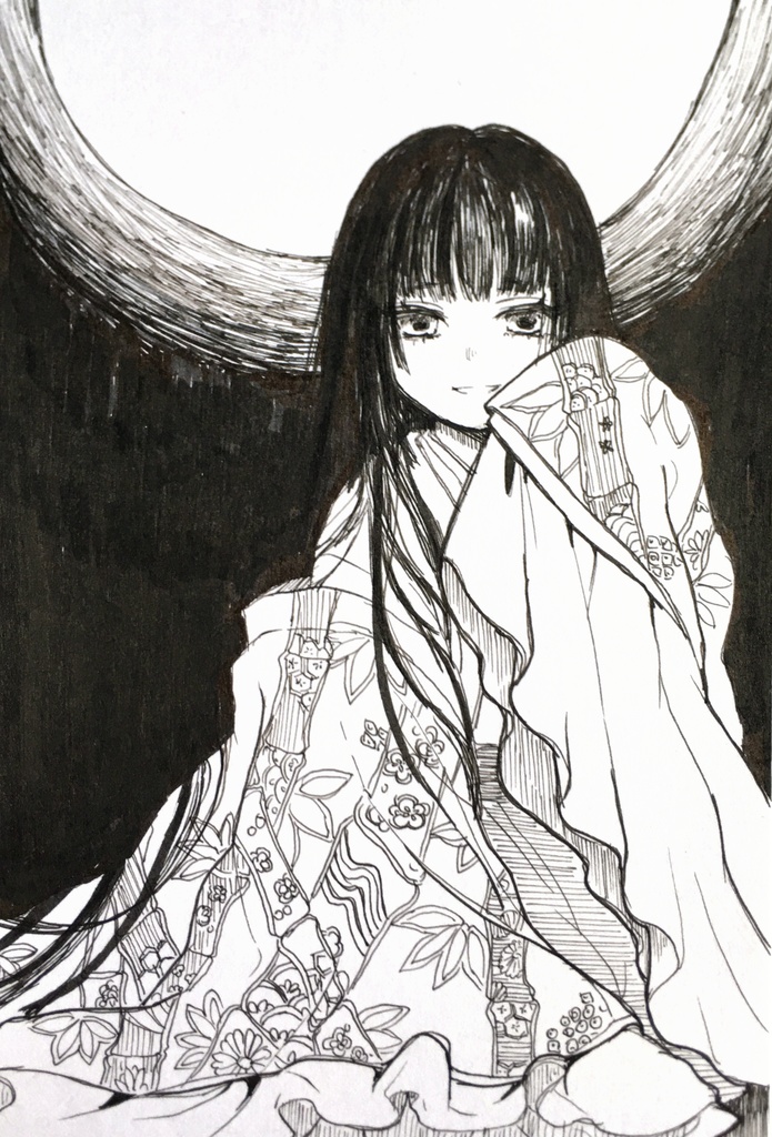 ドローイング原画＊蓬莱山輝夜
