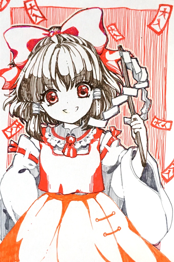 ドローイング原画＊博麗霊夢【紅魔郷】