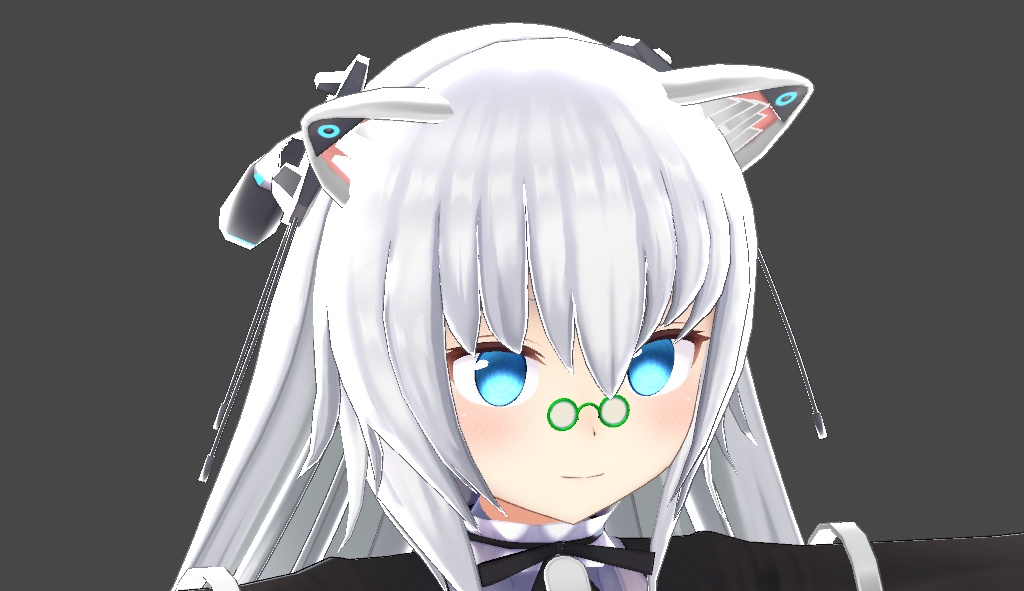 【VRC想定】ミニ丸眼鏡