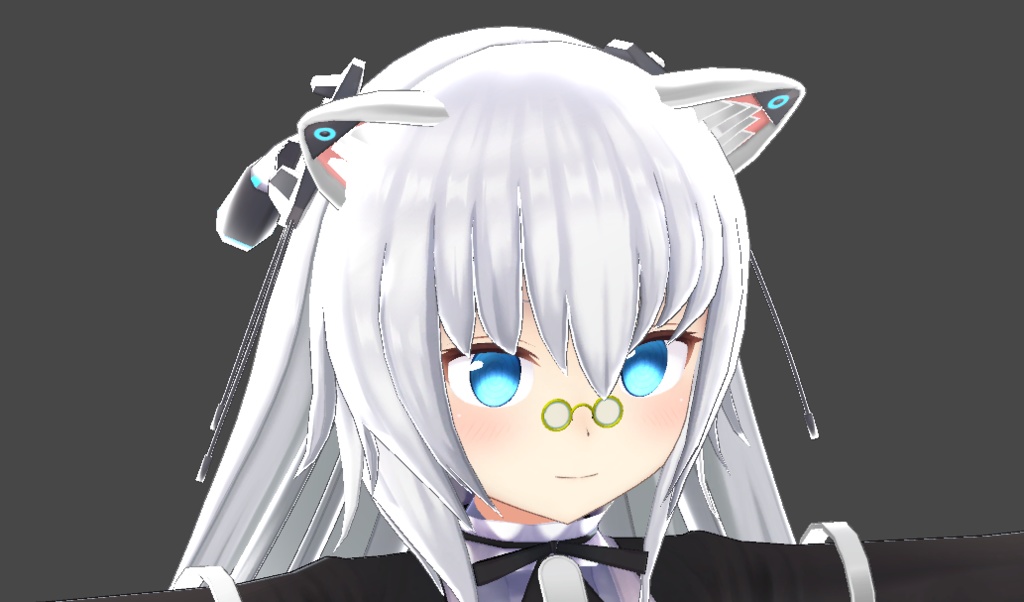 【VRC想定】ミニ丸眼鏡