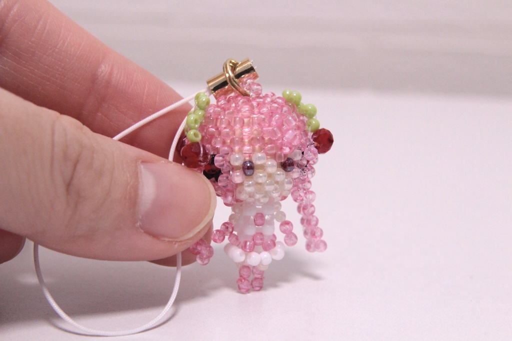 桜ミク ビーズマスコット さくらんぼver.