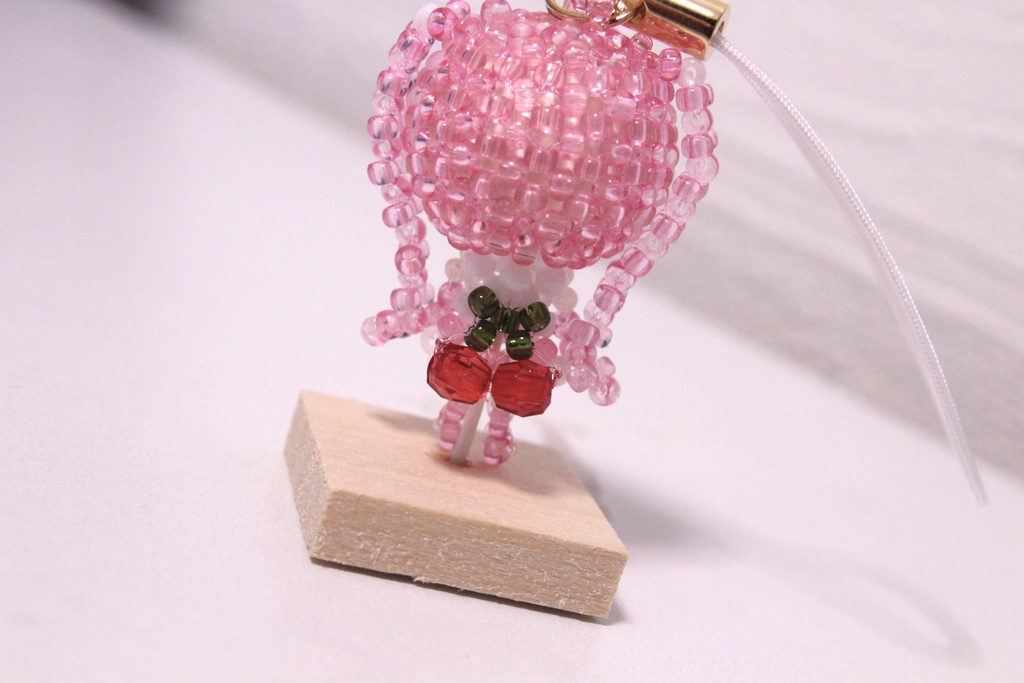 桜ミク ビーズマスコット 通常髪飾りver.