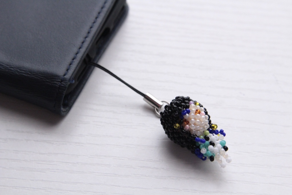 白石杏 ビーズマスコット