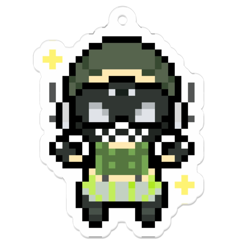 【APEXLegends】オクタン ドット絵アクキー