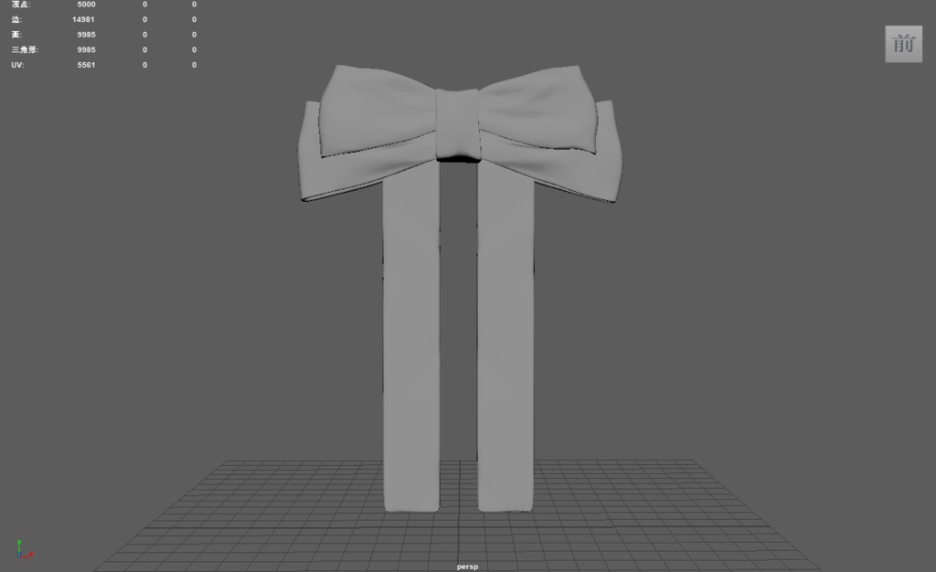 【VRChat想定アクセサリー】クリスマス風 リボン(赤)