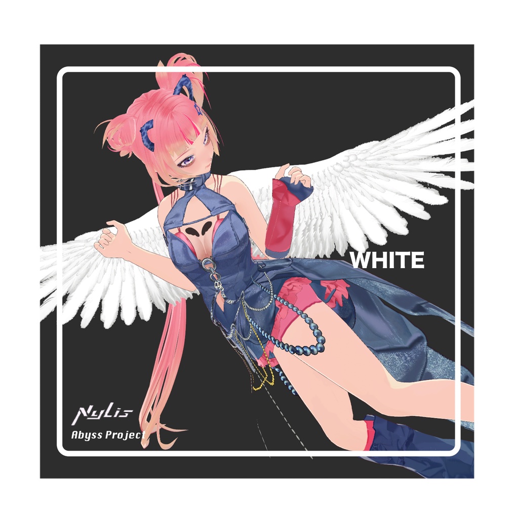 【VRChat想定アクセサリー】【3D通用素材】天使の翼&悪魔の翼(二色展開)