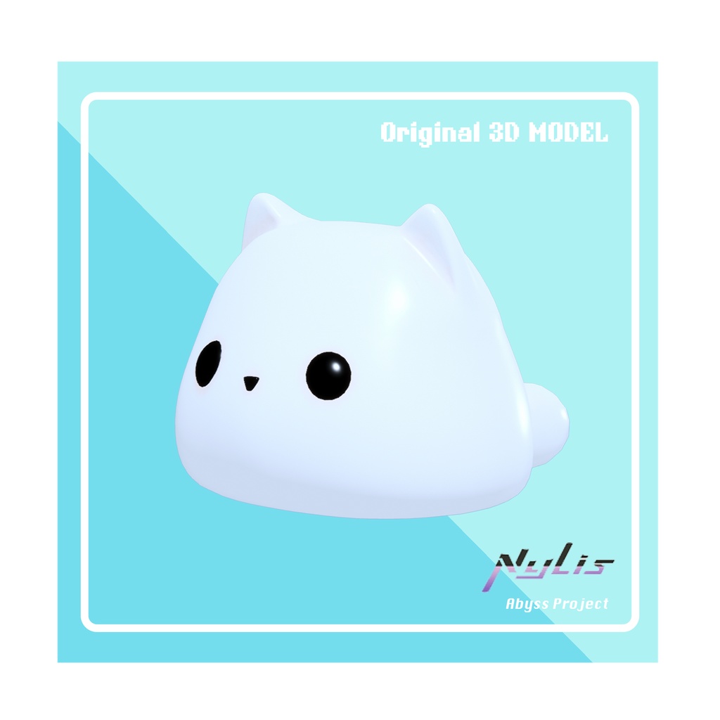 【オリジナル】プリン猫【高品質3Dモデル】