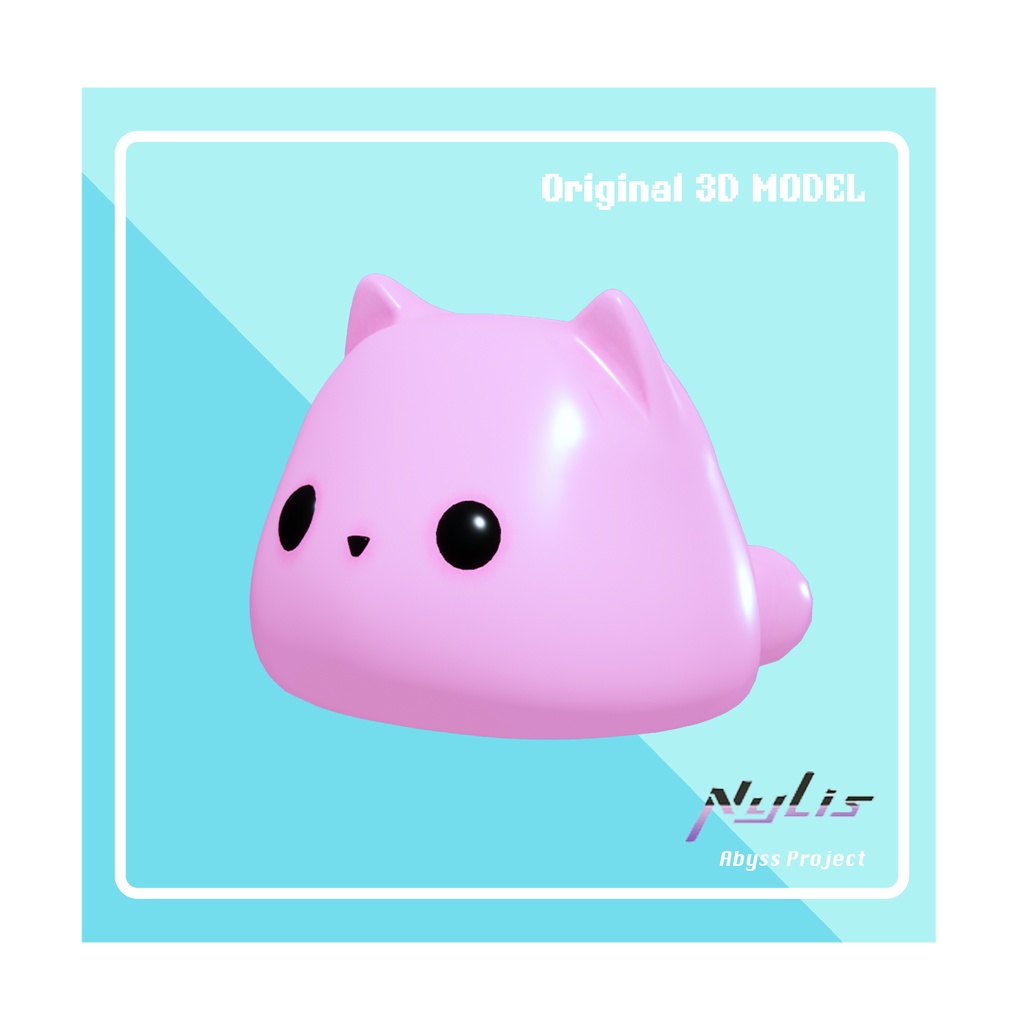 【オリジナル】プリン猫【高品質3Dモデル】