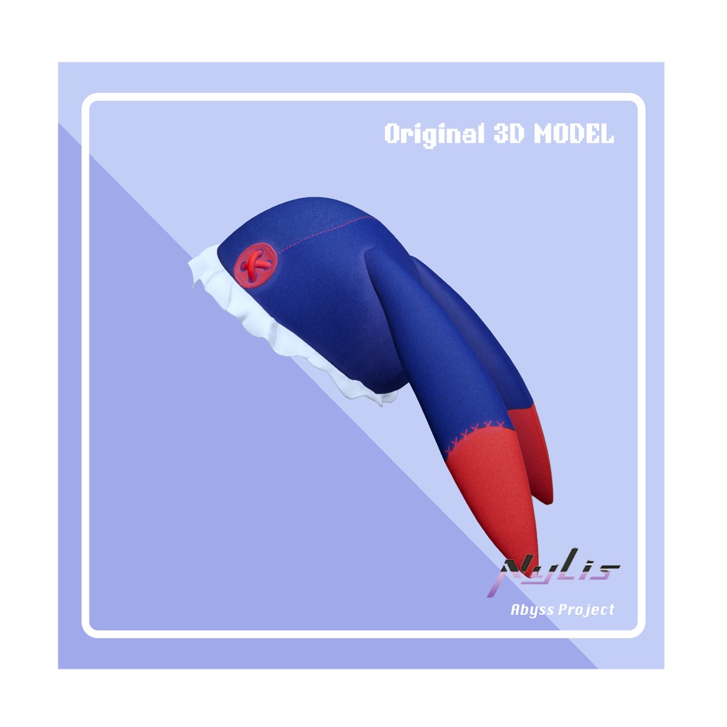 【オリジナル】うさぎ耳帽子【高品質3Dモデル】